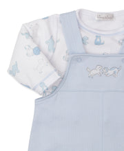 Load image into Gallery viewer, Puppy Dog Fun Overall Set- Blue