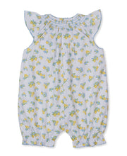 Load image into Gallery viewer, Lemon Blossoms Short Smocked Playsuit