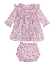 Load image into Gallery viewer, Pretty Petals Pink Smocked Dress Set