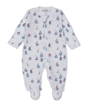 Load image into Gallery viewer, Red, White, & Blue Regatta Zip Footie