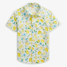 Load image into Gallery viewer, Short sleeve shirt with lemon pattern