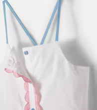 Load image into Gallery viewer, White Strappy Scalloped Dress