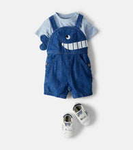 Load image into Gallery viewer, Baby Whale Denim Overall
