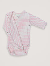 Load image into Gallery viewer, Serendipity Organics Newborn Striped Wrap Onesie