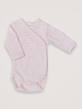 Load image into Gallery viewer, Serendipity Organics Newborn Striped Wrap Onesie