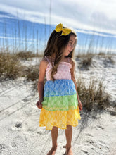 Load image into Gallery viewer, Block Print Smocked Bodice Tier Dress