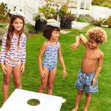 Load image into Gallery viewer, Claire Blue Fish Swim Suit