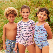 Load image into Gallery viewer, Pink Fish Rashguard Set