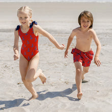 Load image into Gallery viewer, Shelly Nautical Anchors Swim Suit