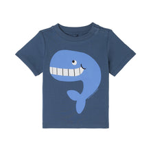 Load image into Gallery viewer, Baby Navy Whale Graphic Tee