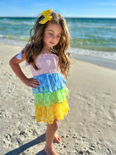 Load image into Gallery viewer, Block Print Smocked Bodice Tier Dress