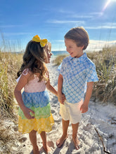 Load image into Gallery viewer, Block Print Smocked Bodice Tier Dress