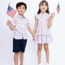 Load image into Gallery viewer, Fireworks Ruffle Dress