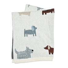 Load image into Gallery viewer, Buddy Dog - Organic Jacquard Sweater Knit Baby Blanket