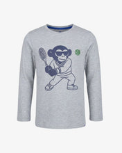 Load image into Gallery viewer, Heather Mist Tennis Graphic Long Sleeve