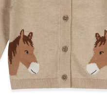 Load image into Gallery viewer, Horse Sweater Baby Cardigan (Organic Cotton)