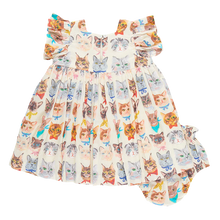 Load image into Gallery viewer, Baby Elsie Cool Cats Dress with Panties
