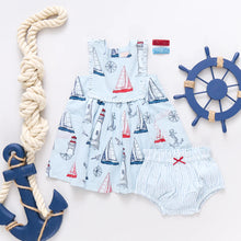 Load image into Gallery viewer, Baby Nautical Adventure Courtina Dress Set