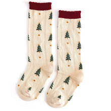 Load image into Gallery viewer, Tree Farm Scalloped Knee Socks