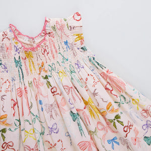 Stevie Watercolor Bows Dress