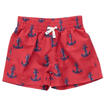 Load image into Gallery viewer, Baby Nautical Anchors Swim Trunks