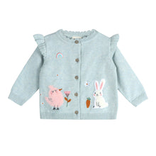 Load image into Gallery viewer, Furry Chick & Bunny Baby Knit Cardigan (Organic)
