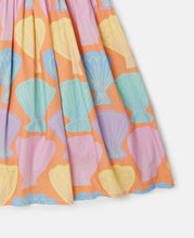 Load image into Gallery viewer, Puff Sleeves Scallop Shell Dress