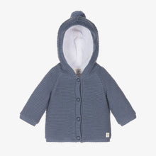 Load image into Gallery viewer, Faux Fur Lined Knitted Pram Coat with Pompom