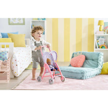 Load image into Gallery viewer, Flowered Stroller for 12" Doll