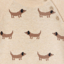 Load image into Gallery viewer, Doxie Dog Jacquard Knit Baby Raglan Pullover (Organic)