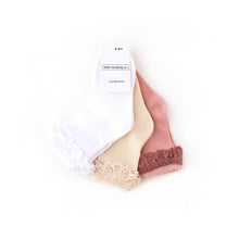 Load image into Gallery viewer, Girlhood Lace Midi Sock 3-pack