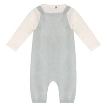 Load image into Gallery viewer, Whale Embroidered Knit Baby Overall Set (Organic Cotton)