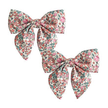 Load image into Gallery viewer, Liberty of London Hair Bow Pigtail Set with Ties - Medium