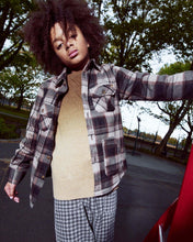 Load image into Gallery viewer, Snow Fleece Shirt - Brown Plaid