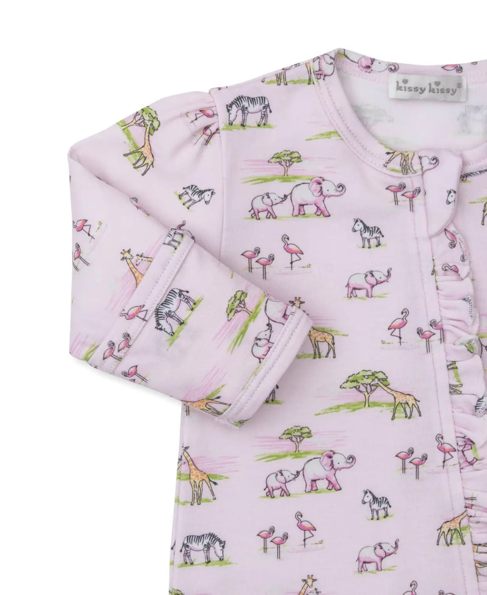 Pack of Pups Zip Footie Pink