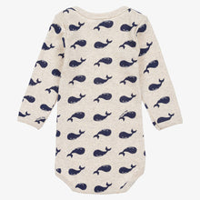 Load image into Gallery viewer, 3-Pack Whale Print Long Sleeve Onesies