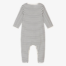Load image into Gallery viewer, Striped Footie with Attached Bodysuit