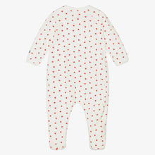 Load image into Gallery viewer, Velour Side-Snap Heart Print Footie