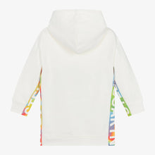 Load image into Gallery viewer, Hooded Fleece Dress with Rainbow Stella Tape