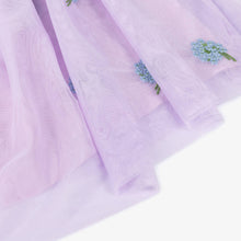 Load image into Gallery viewer, Tulle Dress with Embroidered Blue Hydrangea Flowers