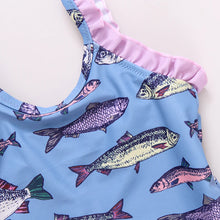 Load image into Gallery viewer, Claire Blue Fish Swim Suit