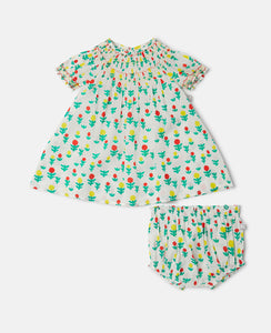 Baby Dreamy Flowers Dress and Bloomers