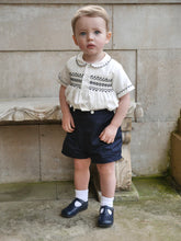 Load image into Gallery viewer, Boy Navy Smocked Set