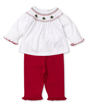 Load image into Gallery viewer, Hand-Smocked Holiday Pant Set