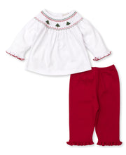 Load image into Gallery viewer, Hand-Smocked Holiday Pant Set