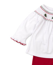 Load image into Gallery viewer, Hand-Smocked Holiday Pant Set