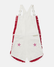 Load image into Gallery viewer, Dungaree Short Overalls with Star Patches and Fringe