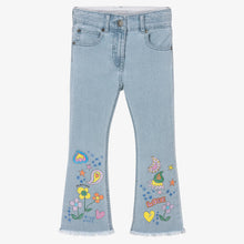 Load image into Gallery viewer, Flared Jeans with Doodle Print

