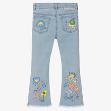 Load image into Gallery viewer, Flared Jeans with Doodle Print
