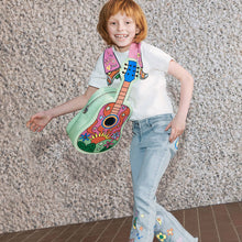 Load image into Gallery viewer, Flared Jeans with Doodle Print